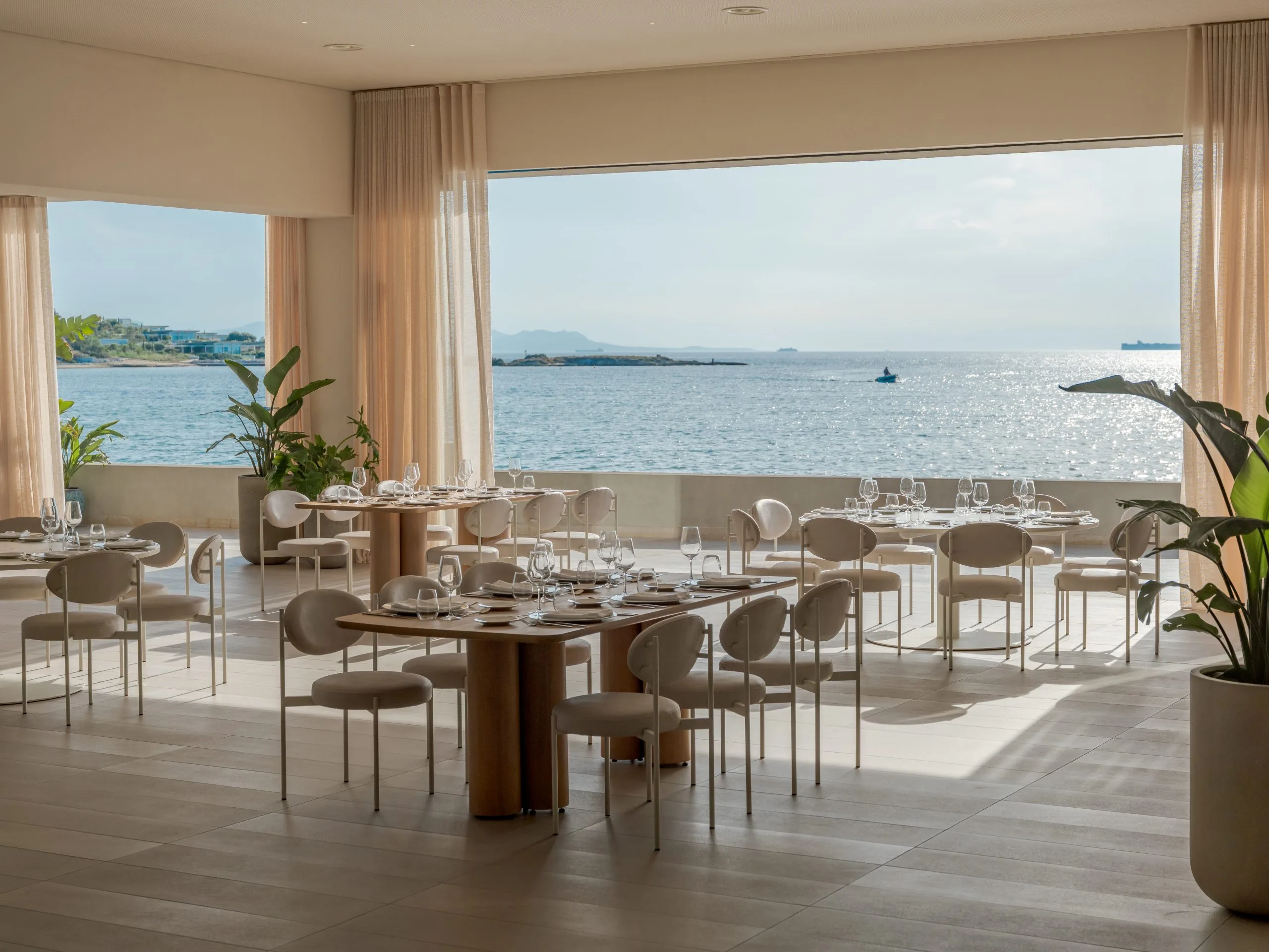 Asteria Domus — Indoor Dining with Sea View