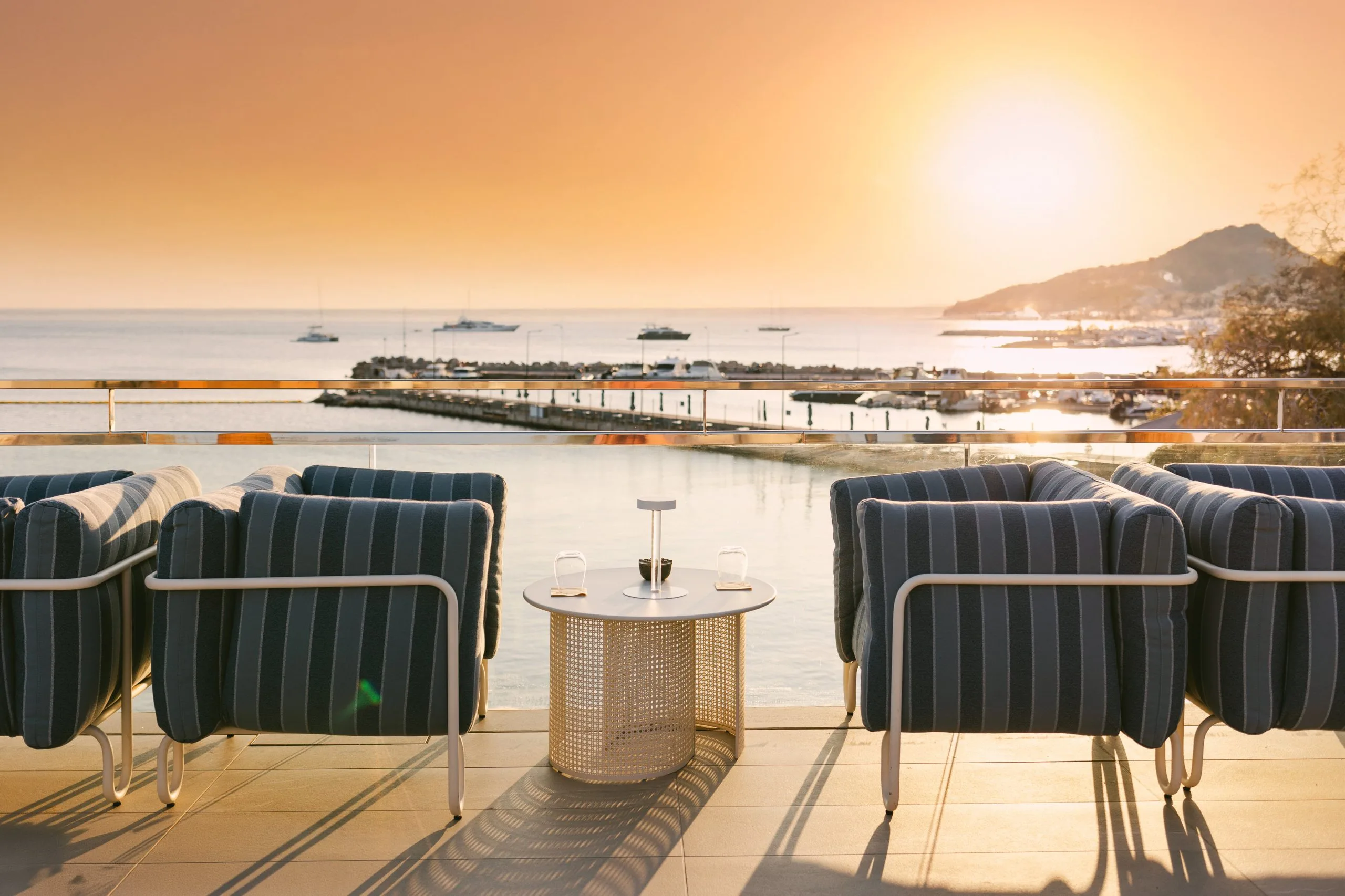 Asteria Domus — Sunset Lounge Overlooking the Marina